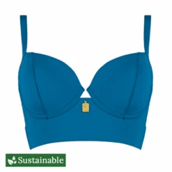 Ocean Blue Longline Bikini Oberteil