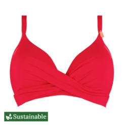 Cherry Pink Twist Bikini Oberteil
