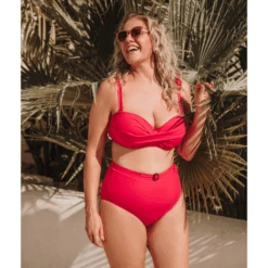 Cherry Pink Bandeau Bikini Oberteil 9 Cherry Pink Bandeau Bikini Oberteil -Lacy Verkäufe cherrypinkbandeaubikinitop2 01916cer 1