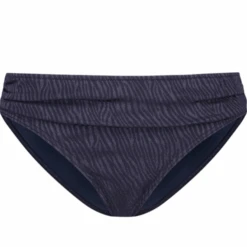 Midnight Zebra Bikini Hose Mit Plissee Falten