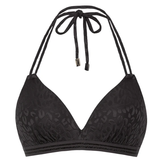 Textured Leo Wattiertes Triangle Bikini Oberteil 3 Textured Leo Wattiertes Triangle Bikini Oberteil